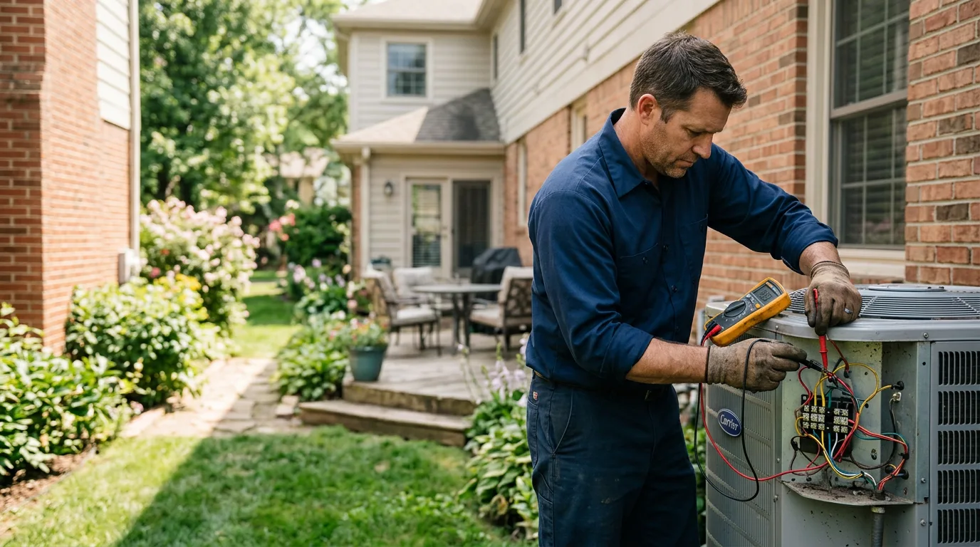HVAC technician working near Winthrop, NY